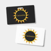 Totale Zonsverduistering Thunder_Cove Badge (Voor- en achterkant)