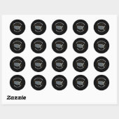 Totale zonsverduistering twee keer in een leven 20 ronde sticker (Vel)