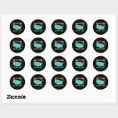 Totale Zonsverduistering Tweemaal Leven 2017 2024  Ronde Sticker (Vel)