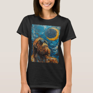 Totale Zonsverduistering Van Gogh Sterrennacht Kun T-shirt