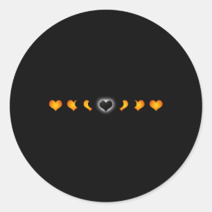 Totale zonsverduistering (van het hart) T-Shirt Ronde Sticker