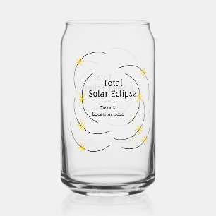 Totale zonsverduistering voeg datum locatie toe ha blikvorm glas