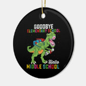 Totalelementair Hallo Middelbare School T Rex Keramisch Ornament (Links)