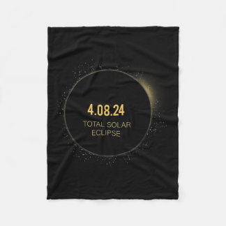 Totaliteit 04 08 24 Totale Zonsverduistering 2024 Fleece Deken