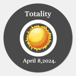 Totaliteit Grote Amerikaanse Zonsverduistering 202 Ronde Sticker