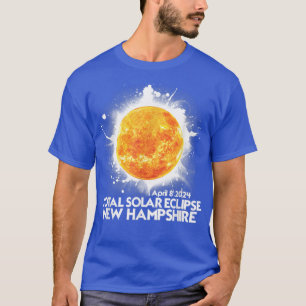 Totaliteit New Hampshire 2024 Totaal zonne-energie T-shirt