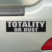 TOTALITEIT OF BUSTE Totale Zonsverduistering 2024  Bumpersticker (Op auto)