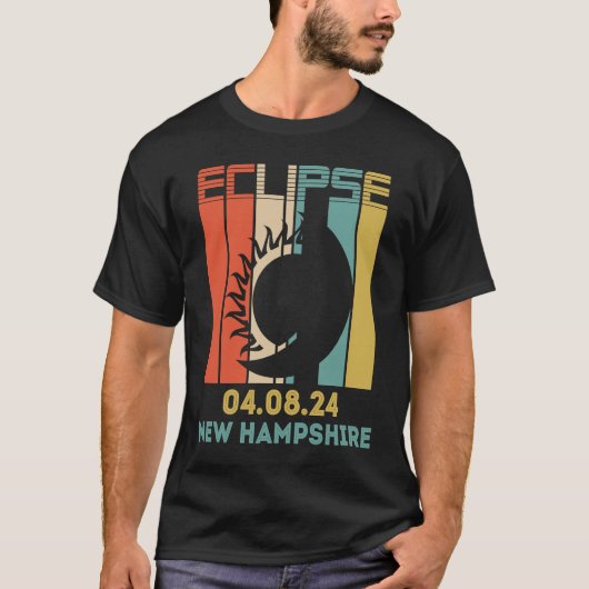 Totaliteit Zonneclipse Fases April 8 2024 New Ham T-shirt (Voorkant)