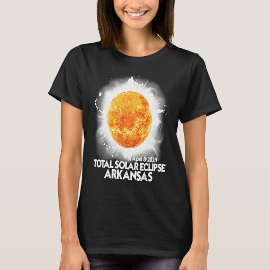 Totality Arkansas 2024 Total Solar Eclipse America T-shirt (Voorkant)