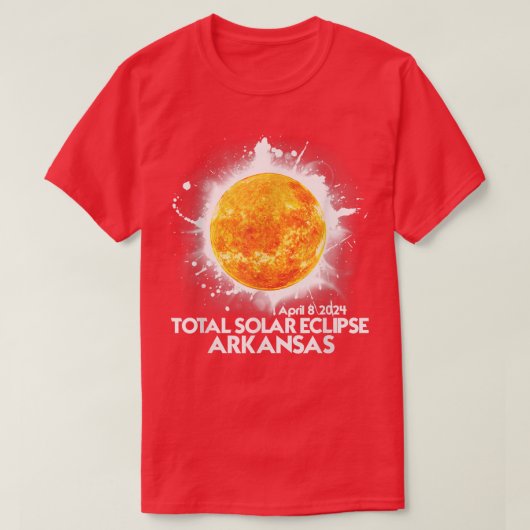 Totality Arkansas 2024 Total Solar Eclipse America T-shirt (Design voorkant)