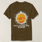 Totality ILLINOIS 2024 Total Solar Eclipse America T-shirt (Design voorkant)