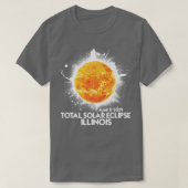 Totality ILLINOIS 2024 Total Solar Eclipse America T-shirt (Design voorkant)