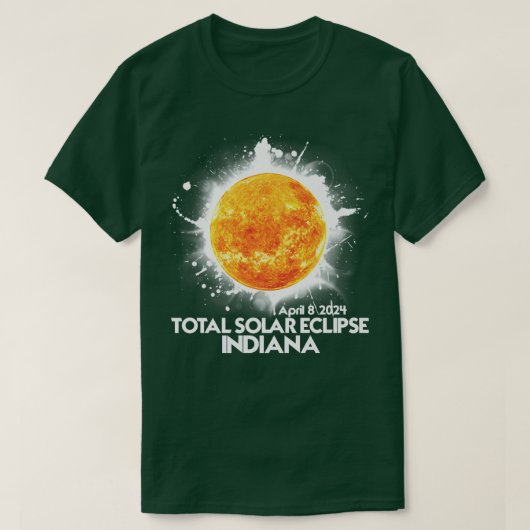 Totality Indiana 2024 American Total Solar Eclipse T-shirt (Design voorkant)