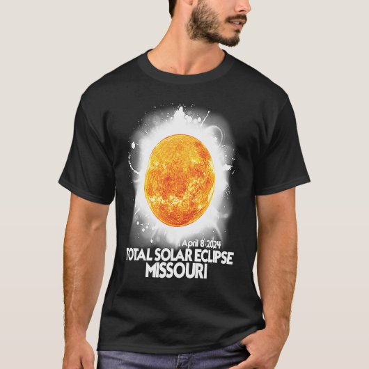 Totality Missouri 2024 Total Solar Eclipse America T-shirt (Voorkant)