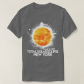 Totality New York 2024 Total Solar Eclipse America T-shirt (Design voorkant)