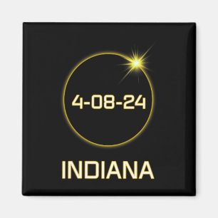 Totality Path 2024 Indiana Totale Eclipse Pocket Magneet