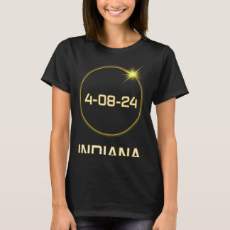 Totality Path 2024 Indiana Totale Eclipse Pocket T-shirt