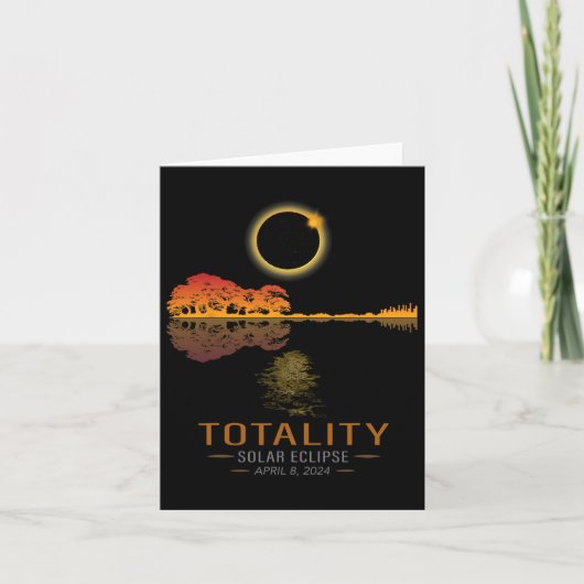 Totality Spring 4 08 24 Totaal Solar Eclipse Gitaa Kaart (Voorkant)