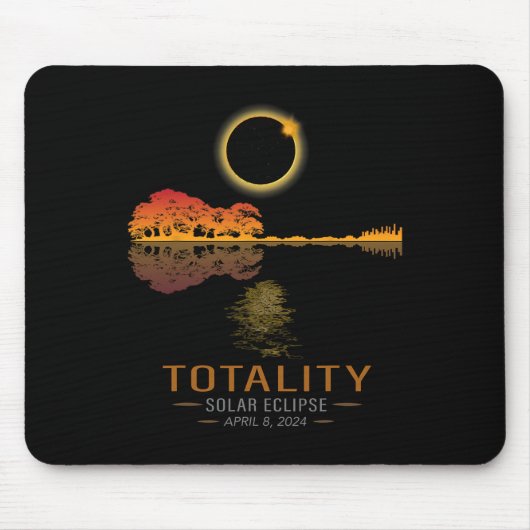 Totality Spring 4 08 24 Totaal Solar Eclipse Gitaa Muismat (Voorkant)