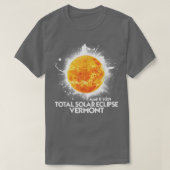 Totality VERMONT 2024 American Total Solar Eclipse T-shirt (Design voorkant)