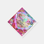 Totally 80's Bright Fun Heart Party Custom Glam Servetten (Hoek)
