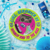 Totally 80s Retro Birthday Party Invitation Papieren Bordje (Feest)