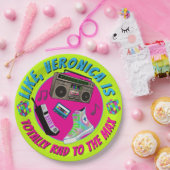 Totally 80s Retro Birthday Party Invitation Papieren Bordje (Feest)