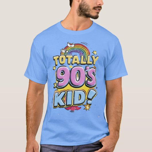 Totally 90's Kind Retro Rainbow T-shirt (Voorkant)