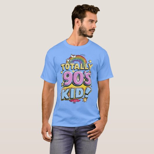Totally 90's Kind Retro Rainbow T-shirt (Voorkant volledig)