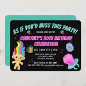 Totally 90s Retro Birthday Party Invitation Kaart (Voorkant / Achterkant)