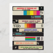 Totally Awesome Back to 90s Birthday Invitation Kaart (Voorkant / Achterkant)