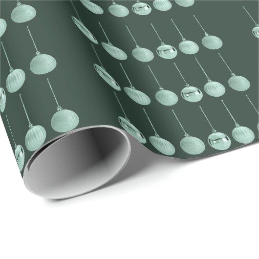 Totally Baubled Christmas Ornament Vector Design Cadeaupapier (Rol Hoek)