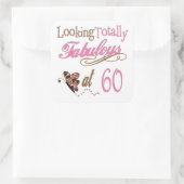 Totally Fabulous 60th Birthday Vierkante Sticker (Tas)