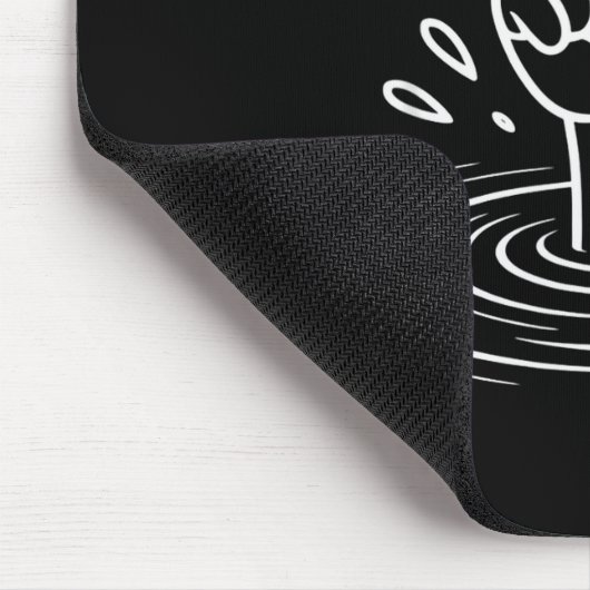 Totally Fine Funny Sarcastic Drowning Thumb Up  Muismat (Hoek)