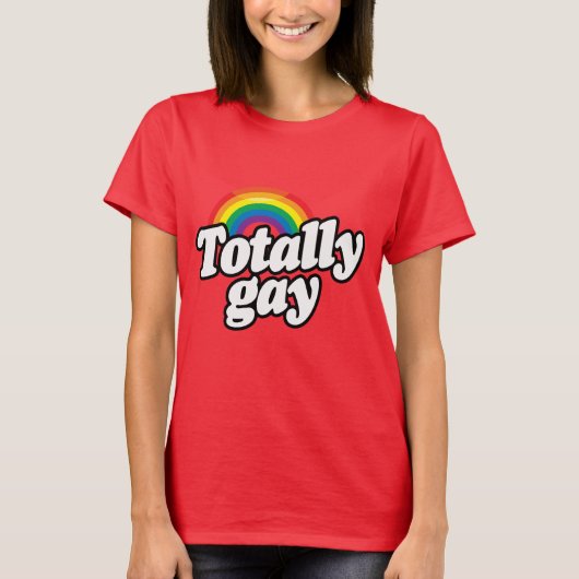 TOTALLY GAY RAINBOW -.png T-shirt (Voorkant)