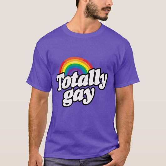 TOTALLY GAY RAINBOW -.png T-shirt (Voorkant)