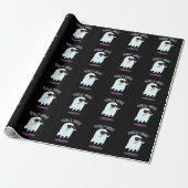 Totally Ghoul Funny Ghost Pun Dark BG Cadeaupapier (Uitgerold)