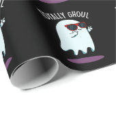 Totally Ghoul Funny Ghost Pun Dark BG Cadeaupapier (Rol Hoek)