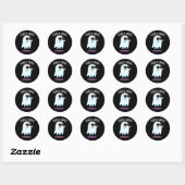 Totally Ghoul Funny Ghost Pun Dark BG Ronde Sticker (Vel)