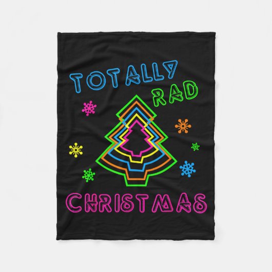 Totally Rad Christmas - 80s Retro Christmas  Fleece Deken (Voorkant)