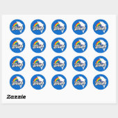 TOTALLY STRAIGHT DOLPHIN - WIT - (2).png Ronde Sticker (Vel)