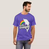 TOTALLY STRAIGHT DOLPHIN - WIT - (2).png T-shirt (Voorkant volledig)