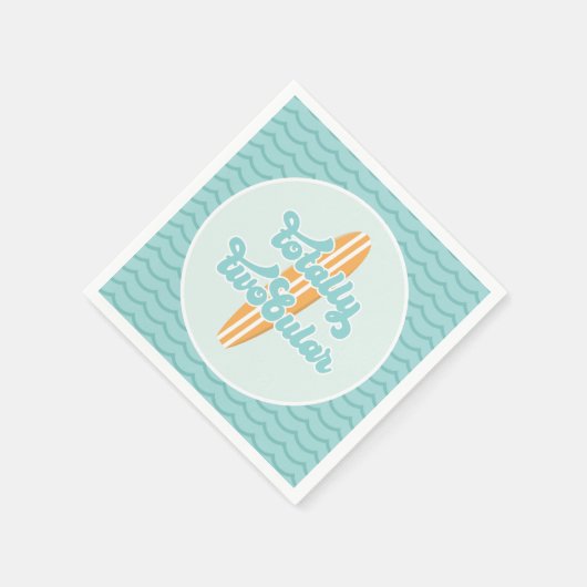 Totally Twobular Surf Beach 2e verjaardag Servet (Hoek)