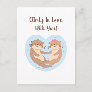 Totally Verliefd Op Jou, Cute Otter Liefde Pun Briefkaart