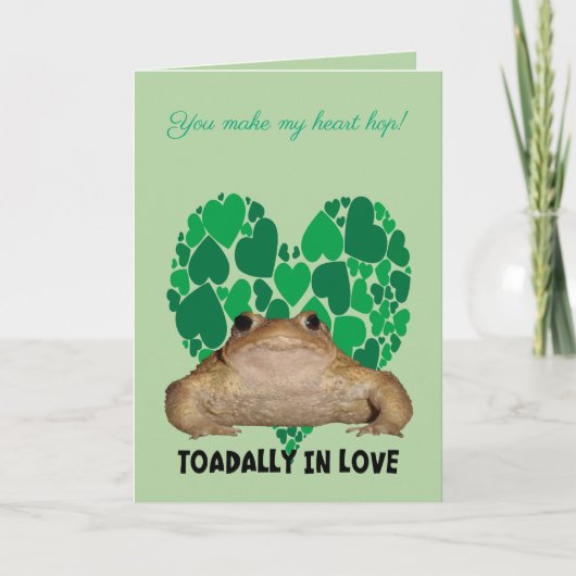 Totally Verliefde Kikker Liefhebber Valentijn Kaart (Voorkant)