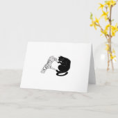 Totdat de Dood Katten Ons Scheidt Klassiek Kaart (Gele Bloem)