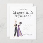 Totdat de Dood ons deelneemt Skeleton Wedding Uitn (Voorkant / Achterkant)