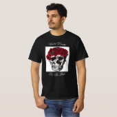 Totdat de dood ons doet Deel Red Rose Skull Black T-shirt (Voorkant volledig)