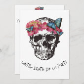 Totdat de dood ons doet delen Sull Hibiscus Butter Kaart (Voorkant / Achterkant)