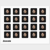 Totdat de Dood Ons Scheidt Feest Kat Schedel Klass Vierkante Sticker (Vel)